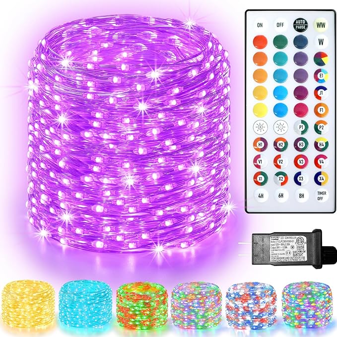 200 LED Christmas Fairy Lights Color Changing, 66 FT 35 Colors Halloween String by Lovelite