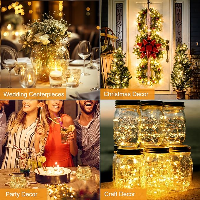 btfarm 100 Pack Fairy Lights Battery Operated, 7ft 20 Led Twinkle Lights String - Image 5