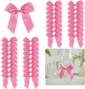 3.5" Hot Pink Bow Satin Pre-Tied Bows by LiBongTa