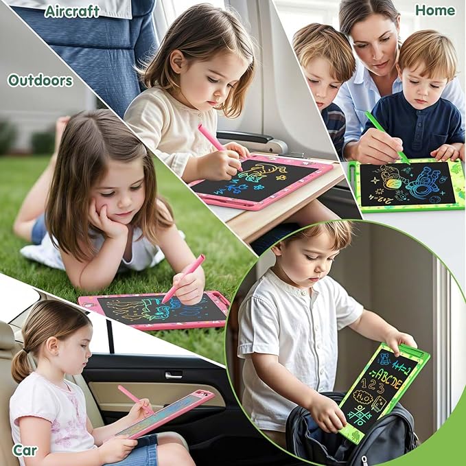 2 Pack LCD Writing Tablet for Kids, 8.5 Inch Colorful Doodle Board Drawing - Image 7