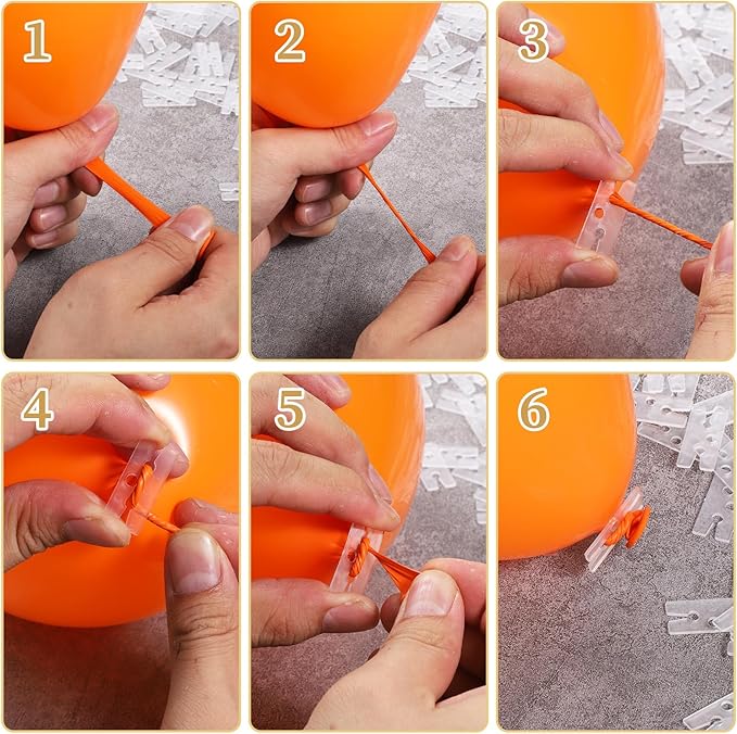 200 PCS Balloon Clips Ties for Sealing, H Shape Plastic Balloon Clips, - Image 2