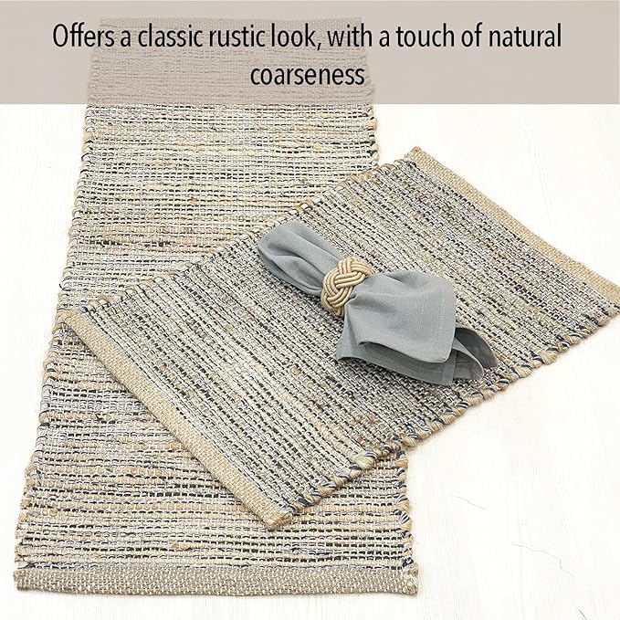 Chardin home Natural Jute Table Runner 13x48 Inch – Vintage Boho Rustic Table - Image 5