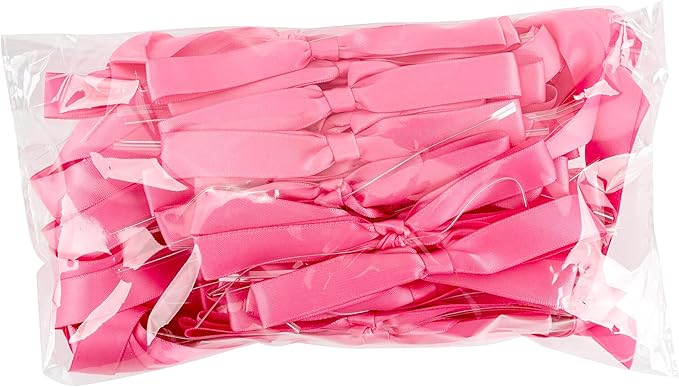 50 PCs Hot Pink Bow 5 Inch Long Tail Bows - Image 8