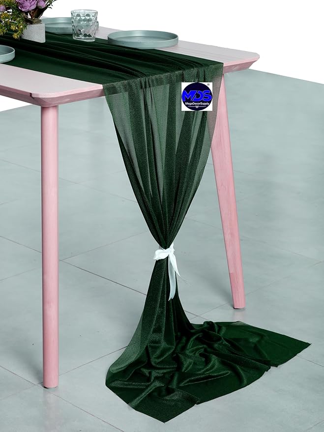 MDS 2 Pack 14ft Chiffon Table Runner 29 x 170 Inches Sheer Wedding Runner - Image 3