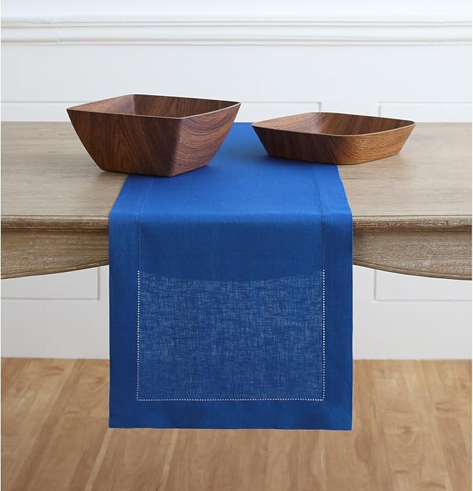 Solino Home Linen Royal Blue Table Runner 90 Inches Long by SolinoHome