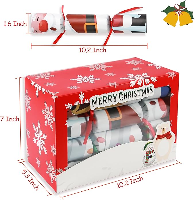 12 Pack Christmas No-snap Party Table Favors, Christmas Themed Holiday Supplies - Image 2