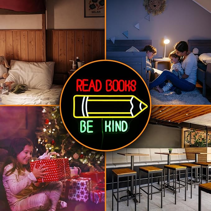 Read Books Be Kind Neon Sign Pencil Led Neon Light - Image 6