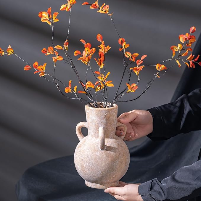 Beige Vintage Terracotta Ceramic Vase - Image 2