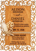 Personalized Wedding Invitations, Laser Cut Wedding Invitation, Flower Wooden by TrendPrintStore