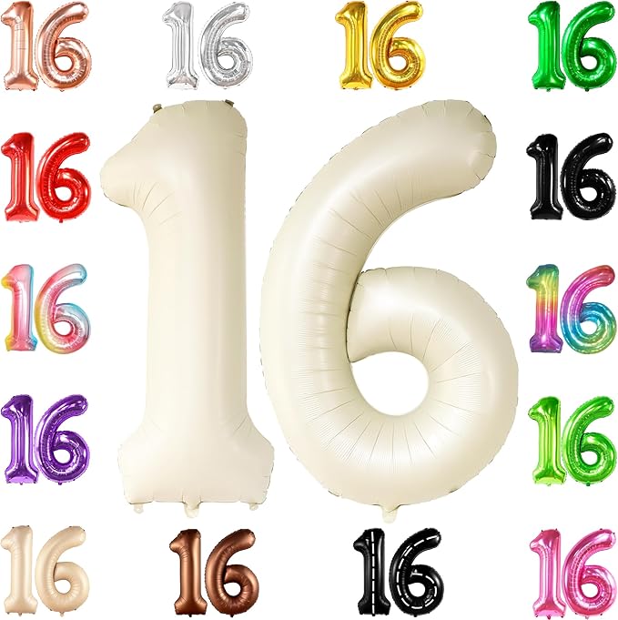KatchOn, Cream 16 Balloon Numbers by KatchOn