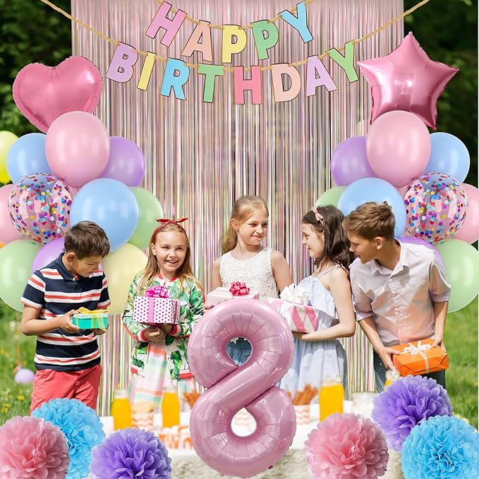Pastel 8th Birthday Party Decorations - Image 3