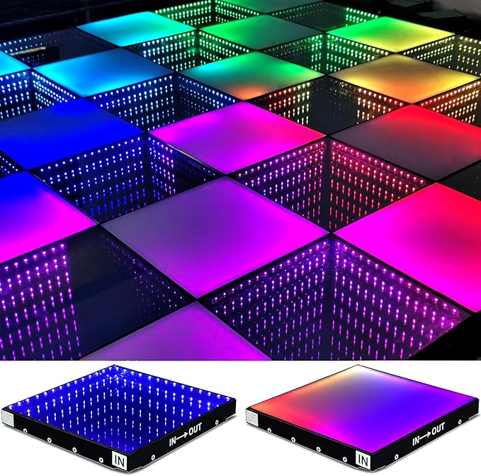 8ft x 8ft 3D Infinity LED Dance Floor by MKORMK