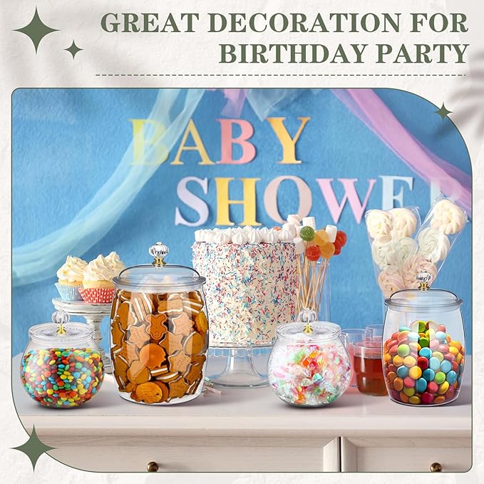 Nuogo 4 Pcs Plastic Candy and Cookie Jars - Image 7