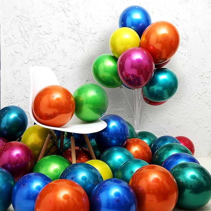 Emerald green balloons 50 pcs metallic green 12 inch chrome green balloons - Image 6