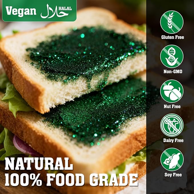 Twisweet Christmas Green Edible Glitter - Image 3