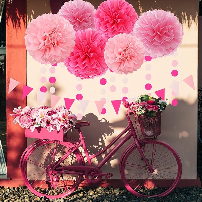 Rose Hot Pink Party Decorations - Image 7
