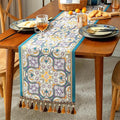 13×72 Inch Table Runner, Retro-Luxury Tassels Series by Unknown