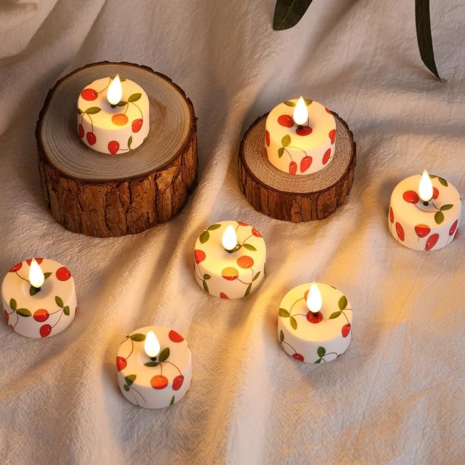 Eywamage Cherry Flameless Tealights - Image 6