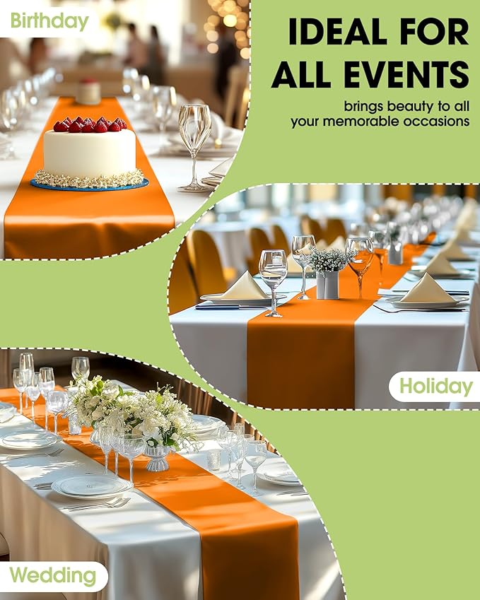Pureegg Orange Plastic Table Runners - Image 6