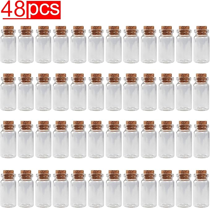 Super Z Outlet Mini Clear Glass Jars Bottles - Image 2