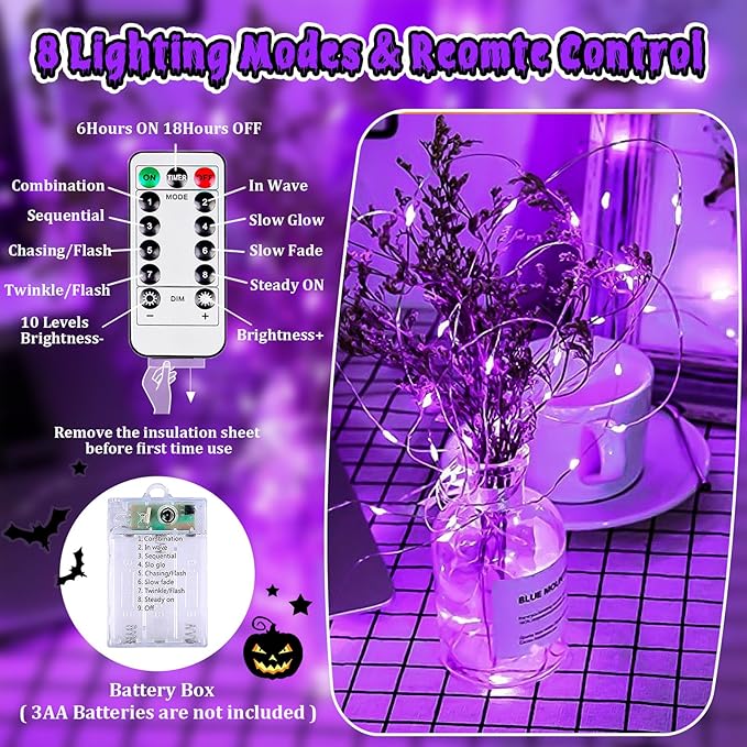3 Pack Fairy Lights Battery Operated - Image 2