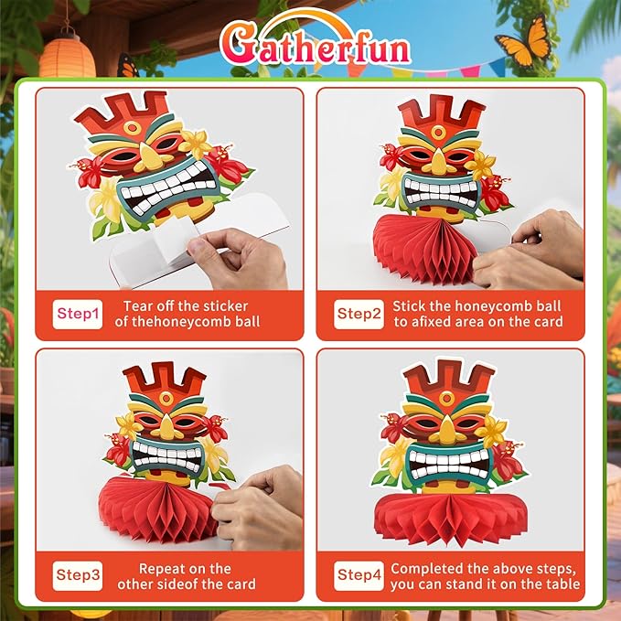 Hawaiian Luau Party Decorations Set: Aloha Theme Table Decoration - Image 3