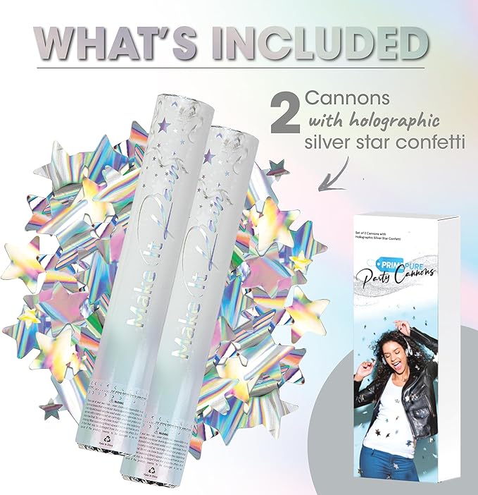 PrimePure Confetti Cannon Party Poppers - Image 3
