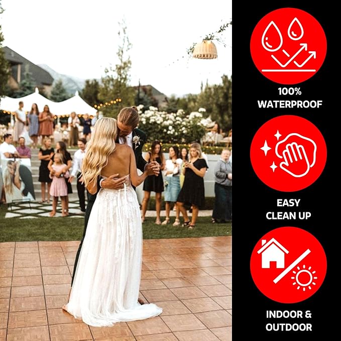 Big Floors 3X3RESMAPLE Modular Interlocking Lightweight Plastic Dance Floor Kit - Image 3