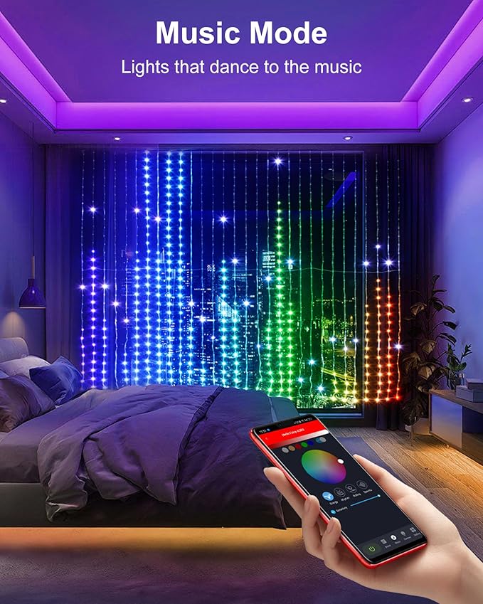 Brightown Smart Curtain String Lights App Controlled - Image 6