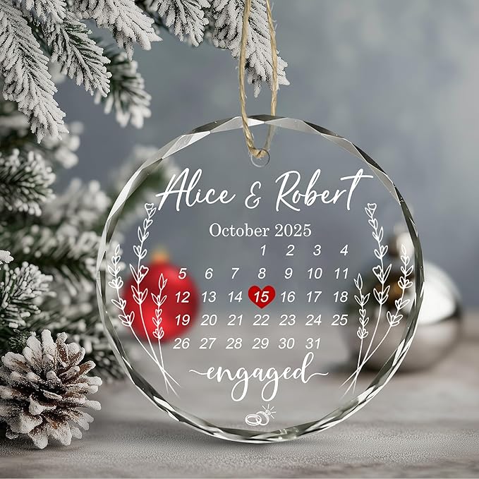 Personalized The Year We Became Mr & Mrs Christmas Ornaments - Image 4