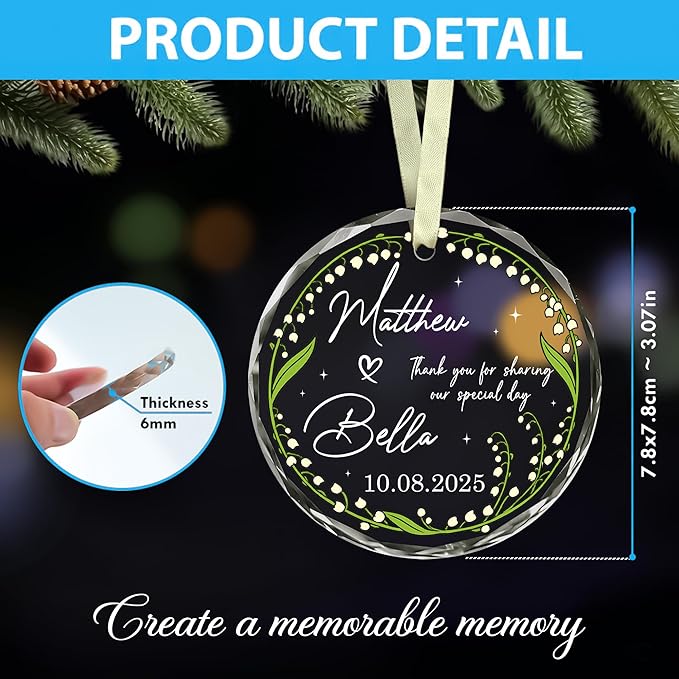 Personalized Wedding Favor Christmas Ornaments - Image 6