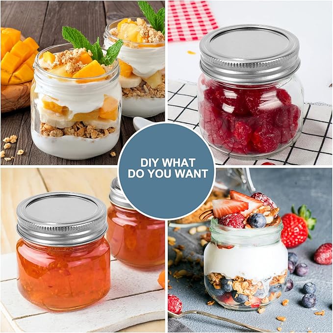CycleMore 24 Pcs 8oz Clear Glass Mason Jars - Image 7