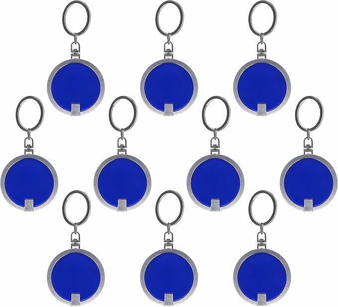 DISCOUNT PROMOS 10 Round LED Keychains by DISCOUNTPROMOS