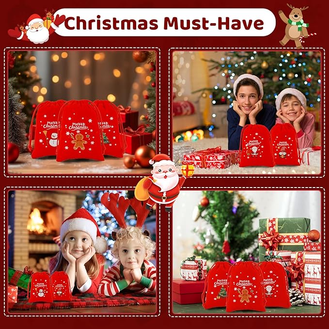 Tapleap Velvet Coth Christmas Bags - Image 5