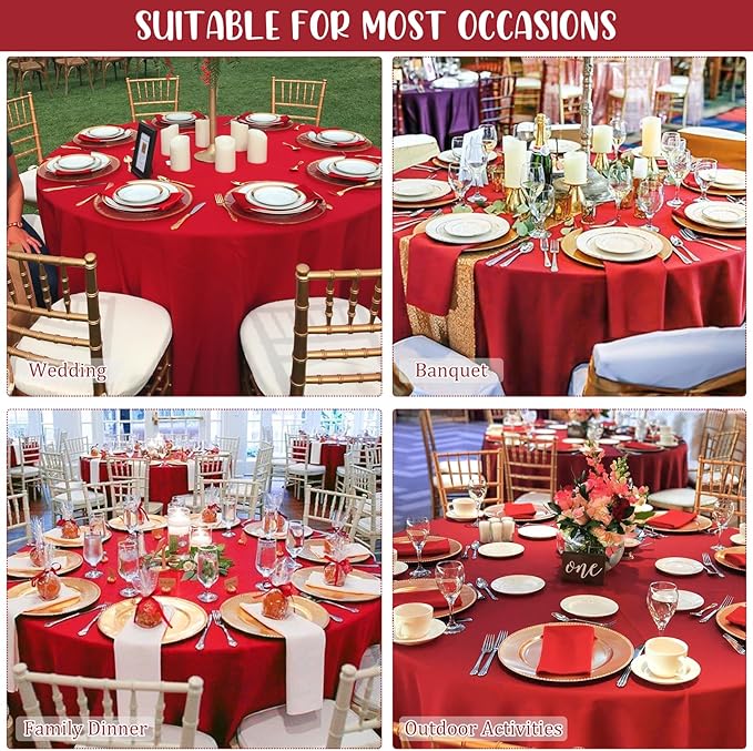 8 Pack Premium Round Tablecloth - Image 6