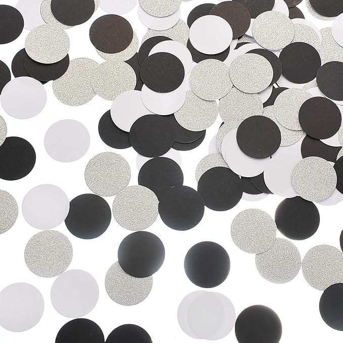 Glitter Confetti Circle Dots for Table Wedding Birthday Party Decoration by MOWO