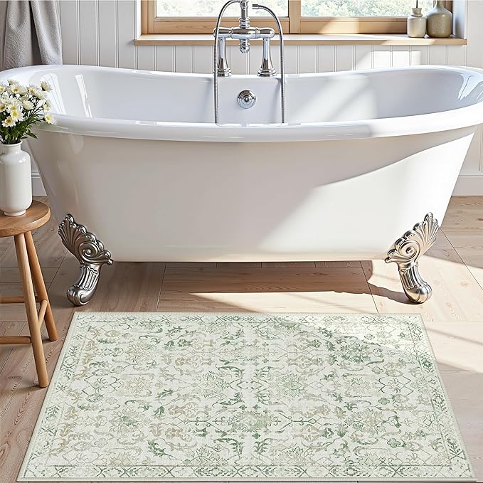 Green Small Area Rug 2x3 Throw Rug - Image 4