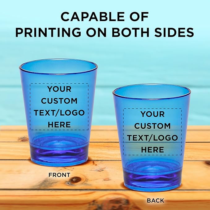Custom Translucent Plastic Shot Glasses 1.5 oz. Set of 50, Personalized Bulk - Image 6