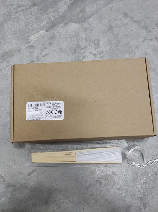 NEBURORA 24Pcs White Handheld Paper Fans 8.3 Inch Hand Held Bamboo Fans Foldable - Image 8