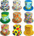 6 Assorted Pattern Funny Party Top Hats by POPCIEl