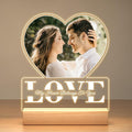 Custom Picture Frames with Photo, Personalized Photo Frame with Night Light by Bulaient