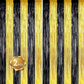 BEISHIDA 2Pcs Black Gold Door Streamers Congrats Grade 2025 Decoration Backdrop by Beishida