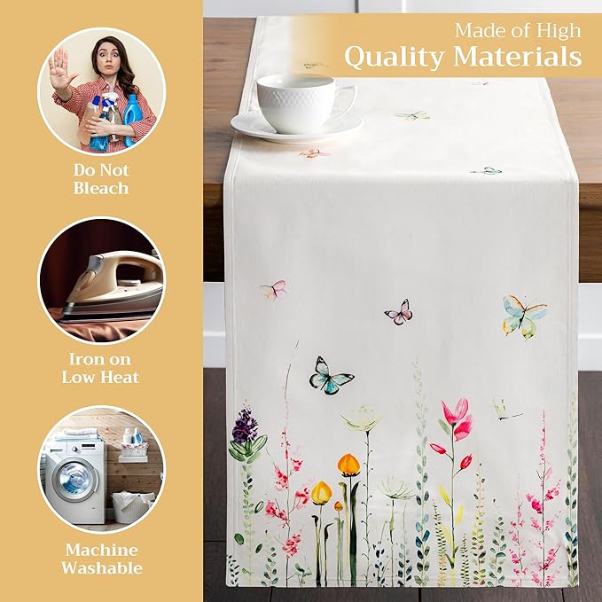 Maison d' Hermine Table Runner 100% Cotton Double Layer Table Runners 108 - Image 3