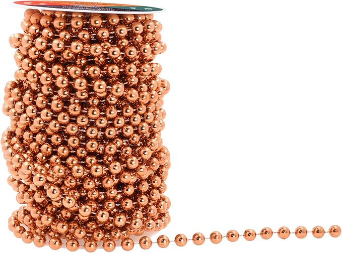Mandala Crafts 8mm Faux Copper Pearl Beads Roll - Image 3