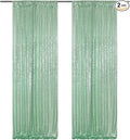 Poise3EHome Mint Green Sequin Backdrop Curtain, 2 Panels, by Poise3EHome
