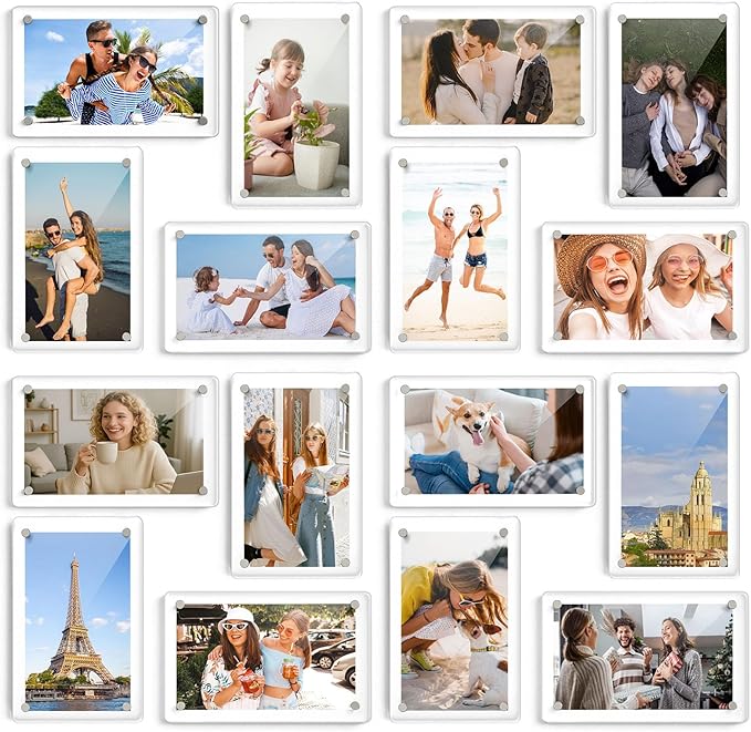 DomeStar Magnetic Acrylic Picture Frame 2.4 x 3.5 Inch, 16 Pack Double-Sided - Image 9