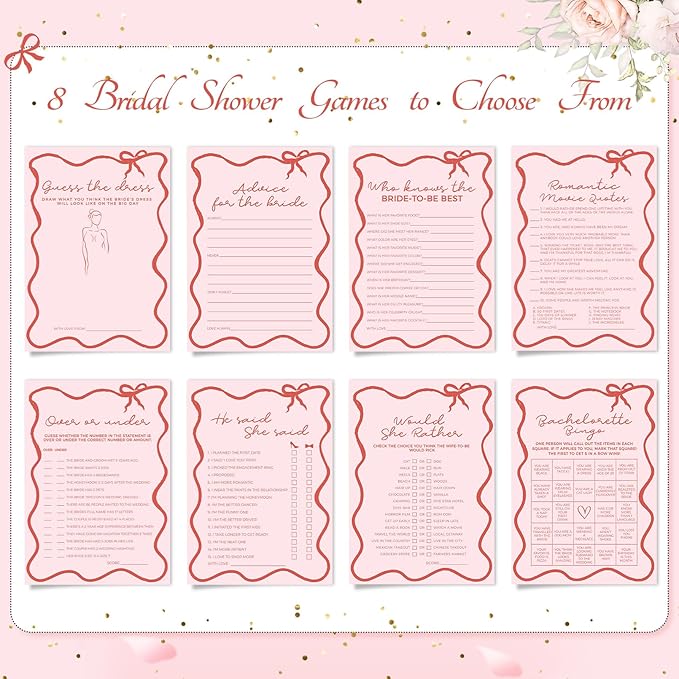 DEEKA 30 PCS Bridal Shower Games Card - Image 7