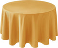Biscaynebay Fall Tablecloth Textured Fabric Round Tablecloths 70", Fall Gold by Biscaynebay