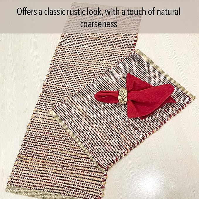 Chardin home Natural Jute Table Runner 13x48 Inch – Vintage Boho Rustic Table - Image 5