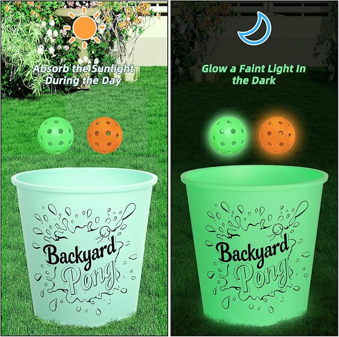 Mostop Yard Pong Game Set Glow in Dark - Image 2